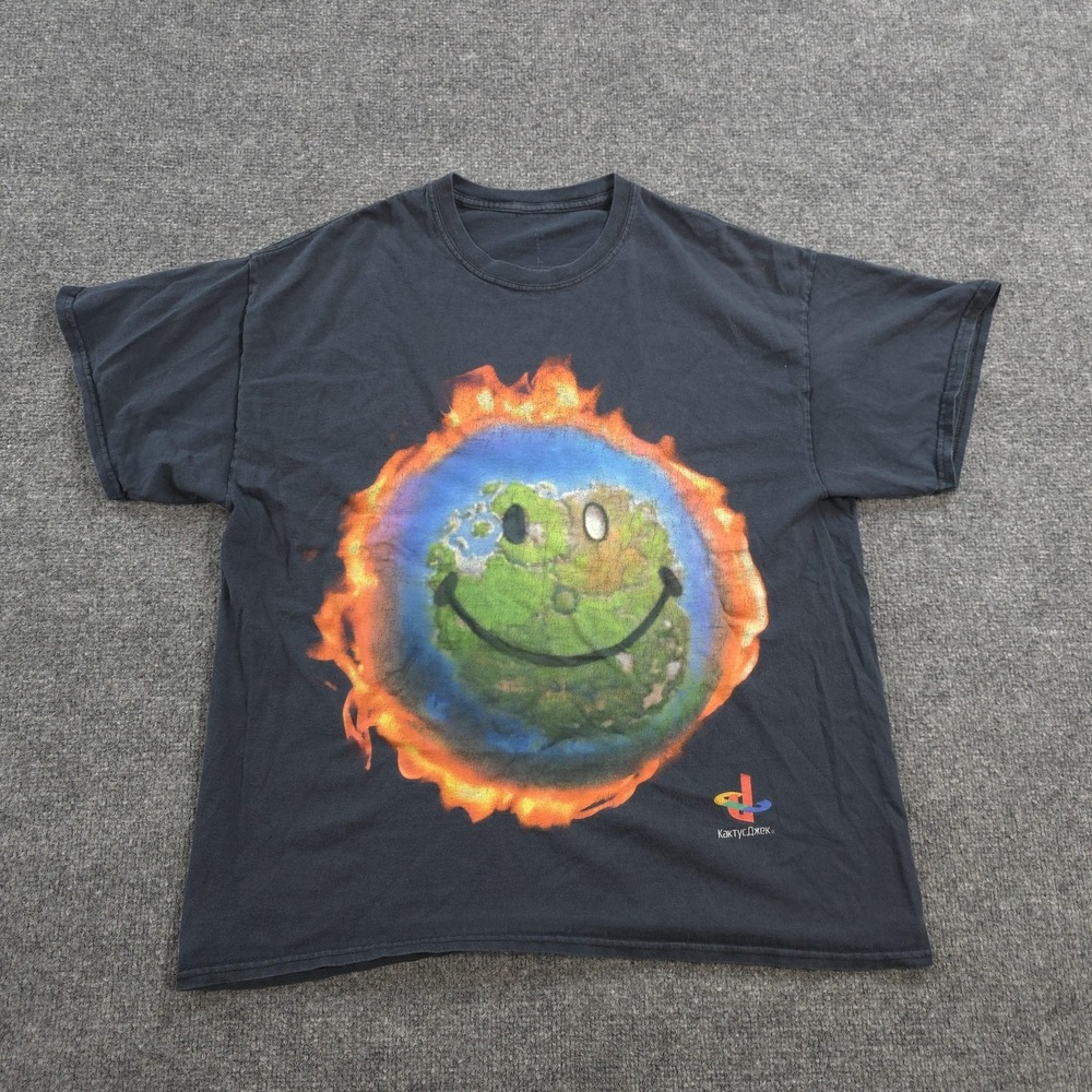 Cactus Jack Shirt Mens Large‎ Fortnite The Scotts World Map Graphic Tee Travis